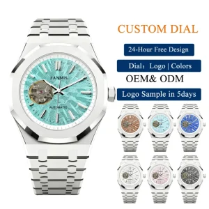 NH38 Mechanical Movement Stainless Steel Watch 41mm Sapphire Crystal Pointer POLYGON Case Charm Men’s Watch
