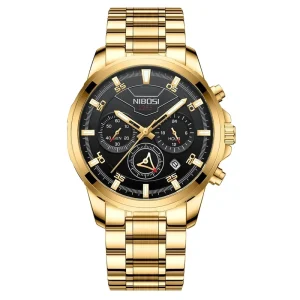 NI2536 Leisure Trend Multifunctional Calendar Luminous Timing Waterproof Quartz Movement Men’s Sports Watch