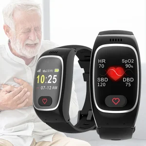 NL16 Pro Square Smart Watch Elderly GPS WiFi BT LBS Location Fall Alarm PPG Care Safe Health Real Time Tracker TFT TCP IP Server