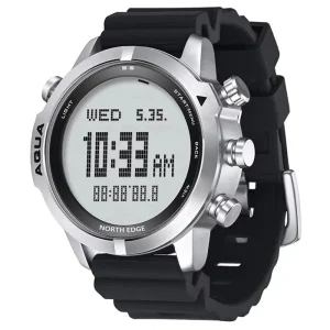 NORTH EDGE AQUA Professional Digital Dive Watch for Men with Altimeter Barometer Compass