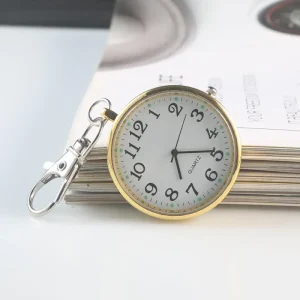 NYY Big Dial Clear Elderly Children Nurse Doctor Pocket Watch Couples Hanging Watch Big Digital Keychain Watch