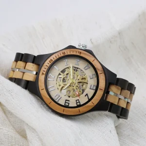 Natural Wood Men’s Watches Wood Mechanical Watch Wristwatch