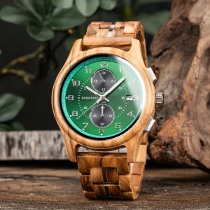 New Arrival Art Design Water Resistant Low Moq Dropshipping Oem Chronograph Wood Watch