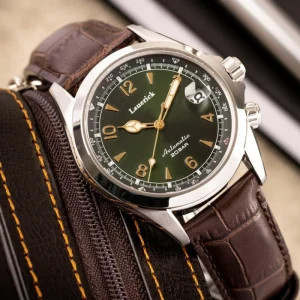 New Arrive Men’s Automatic Movement Leather Sport Mechanical Watch Luxury Pointer Dial Sapphire Crystal 200M Water