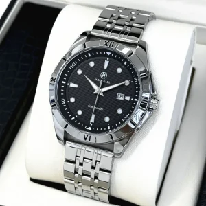 New Business Men’s Watch Quartz Strap Calendar Waterproof Stainless Steel Wrist Watch for Men