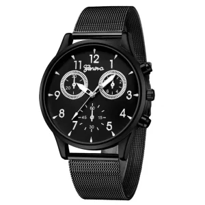 New Business Men’s Wristwatch Simple Casual and Fashionable Alloy Strap Quartz Watch