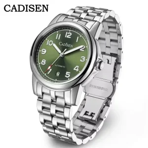 New CADISEN 40MM Men Mechanical Watch Sapphire Glass 8215 Automatic Watches 5ATM Waterproof Luminous Watch for Men