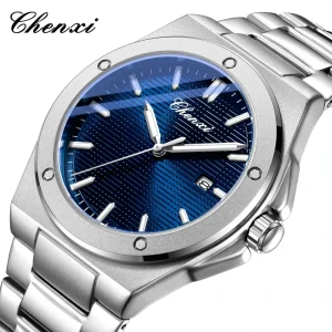 New CHENXI Luxury Casual Men’s Watches Luminous Calendar Display Waterproof Stainless Steel Quartz Wristwatch Men’s Gift 8261