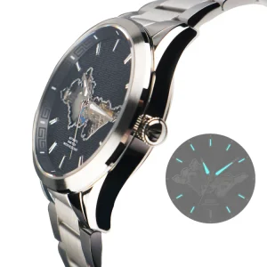 New Classic Stainless Steel Color Business Watch See-through Dial Luxury Watch Chinese Traditional Culture Gent Watch