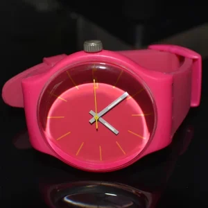 New Custom Logo Round Silicone Faced Unisex Watch
