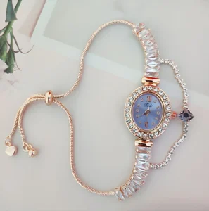 New Design Diamond Women’s Watch Oval Pulling Women’s Bracelet Watch