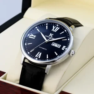 New Design Dual Calendar Timing 41MM Large Dial Stainless Steel Genuine Leather Waterproof Automatic Luxury Mechanical Men Watch