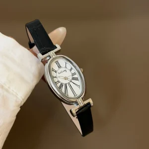 New Design Women Watch Ladies Watch Fashion Oval Shaped with Leather Band High Quality Casual Minimalist Women’s Wristwatches