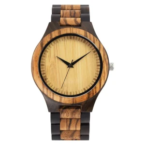 New Engraved Quartz Watch for Men All-Natural Wooden Wrist Watch
