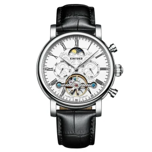 New Factory Kinyued J113 Watch With Custom Logo Moon Phase Luxury Tourbillon Automatic Mechanical Watch