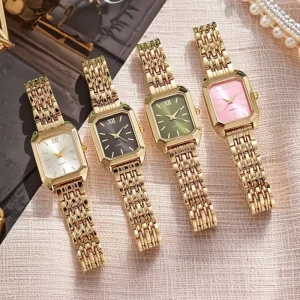 New Fashion Custom Luxury Minimalist Square Stainless Steel Case Unisex Watch