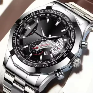 New Fashion Design Fully Automatic Movement Waterproof Luminous Business Quartz Watches Stainless Steel Luxury Watch for Men