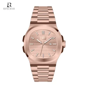 New Fashion Luxury Business Unisex Waterproof Stainless Steel Square Quartz Watch with Glass Dial Pointer Luminous Date