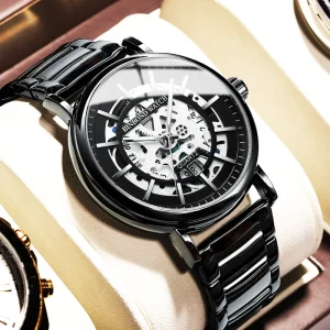 New Fashion Watch Multi-functional Hollow-out Luminous Waterproof Cross-border Men’s Watch