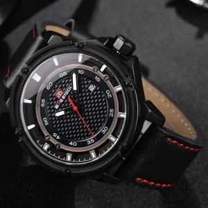New Fashionable Quartz Watches with Large 47mm Dial Luxury Alloy Case Leather Strap Fashion Accessories with Quartz Movement