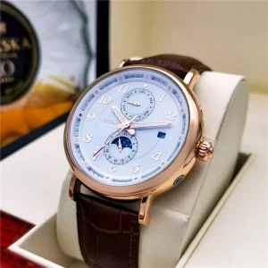 New Large Dial Fully Automatic Mechanical Watch Men’s Moon Phase Calendar Week Multifunctional Men’s Watch