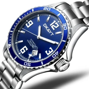 New Launched High Quality Luxury Fashion Stainless Steel Straps Diver Water Resistant 10 Bar Crystal Dial Mechanical Watches