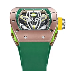 New Luxury Men’s Sports Car Design Mechanical Watch Sapphire Crystal Rubber Strap 38 Hour Power Reserve Sports Watch