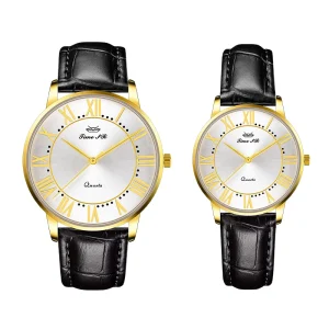 New Luxury Unisex Quartz Leather Strap 40mm 20mm Japanese Movement Waterproof Pointer Fashion Couple Watches