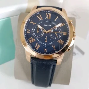 New Men’s Luxury Watch Leather Strap Waterproof 50M Luminous Sporty Date Display Quartz Watches