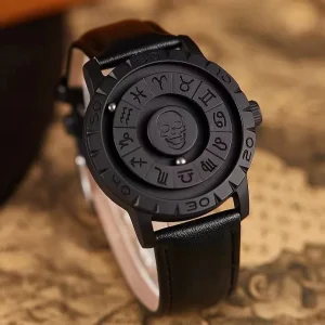 New Personality Men’s Quartz Watches Creative Scrolling Pointer Magnetic Force Fashion Watch for Men Waterproof
