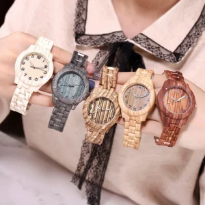 New Simple Casual Digital Wood Quartz Watch