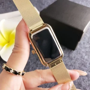 New Style Elegant Square Stainless Steel Watch Large Dial Chronograph Exquisite Light Luxury Women’s Casual Versatile