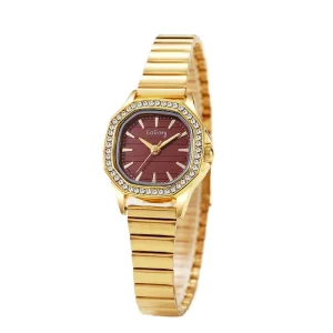 New Style Women’s Watch with Diamond Inlaid Niche Ladies Watch Vintage Square Dial Wristwatches for Daily Wear As Gift