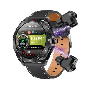 New Trend 2IN1 TWS Smart Watch T95 1.52″IPS Fitcloudpro BT Call Music Play Headset Men Sport Watch With Earphone T95 Smartwatch