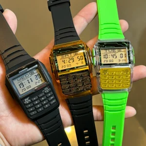 New Trend Classic Retro LED Display Screen Men’s Digital Watch Multi Functional Calculator Design Electronic Watch