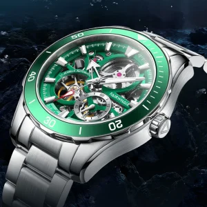 New Trend Luxury Import Automatic Movement Stainless Steel Luminous Custom Logo Diver Wrist Mechanical Watches for Men