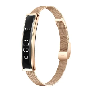 New Trending Activity Tracker Smart Bracelet for Couples 5ATM Waterproof Stainless Steel Strap Sport Watch 4 Days Battery Life