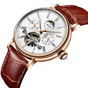 New Trending J081 High Quality Mens Watch Waterproof Skeleton Watch Luminous Luxury Tourbillon Automatic Mechanical Watches