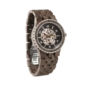New Trendy Steel Circle Wood Watch