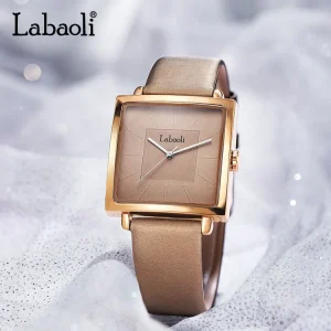 New Trendy Watch with Simple Design Leather Strap Quartz Movement Suitable for Business Wear Water Resistant Women’s Watch