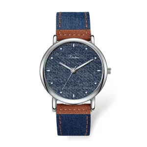 Newest Minimalist Women’s Watch Denim Strap and Surface Alloy Case Splash Proof Great for Gifts Retail