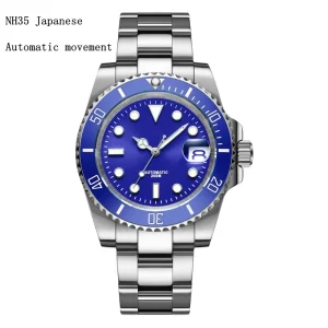 Nh35 Custom 316 Stainless Steel High Grade Mechanical Watch for Men Metal Strap Mechanical Watches for Men