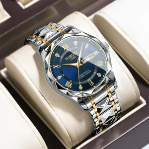 Nibosi 2682 Luxury Men Watches Business Top Brand Man Wristwatch Waterproof Luminous Date Week Quartz Men’s Watch