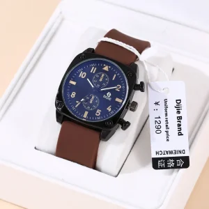 Niche Fashion Quartz Watch 40mm 22mm Leather Strap 3BAR Water Resistant Men Women Teens Students