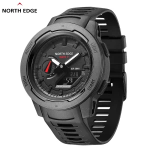 North Edge Mars3 Outdoor Sports Watch Carbon Fiber Waterproof 50M Stopwatch Alarm Clock Student Luminous Digital Watch