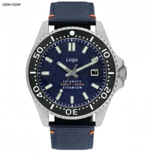 ODM Customized Logo 200M Water-resistant Classic Men’s Watch Luminous Bezel Titanium Mechanical Watch