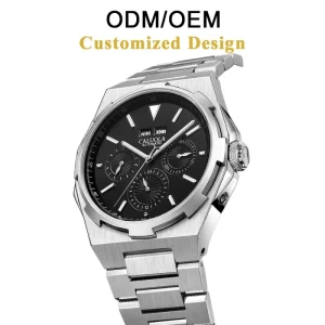 ODM/OEM Automatic Mechanical Sport Men’s Watch Luminous Analog Stainless Steel Case Sapphire Crystal