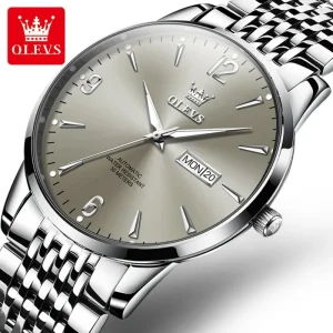 OEM 9928 Automatic Gold Skeleton Waterproof Stainless Steel 20mm Band Custom Men Mechanical Watch