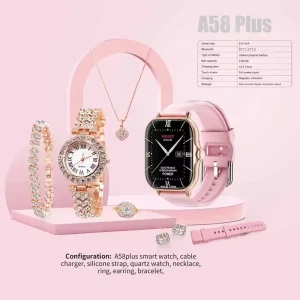 OEM A58plus Ladies Smart Watch Women Reloj Inteligentes Digital Watches Outdoor Sport Fitness Tracker Wireless Call Smartwatch