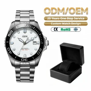 OEM Custom 100M Diving Luminous Pointer Classic Men Watches Sapphire Crystal Stainless Steel Automatic Date Mechanical Watch